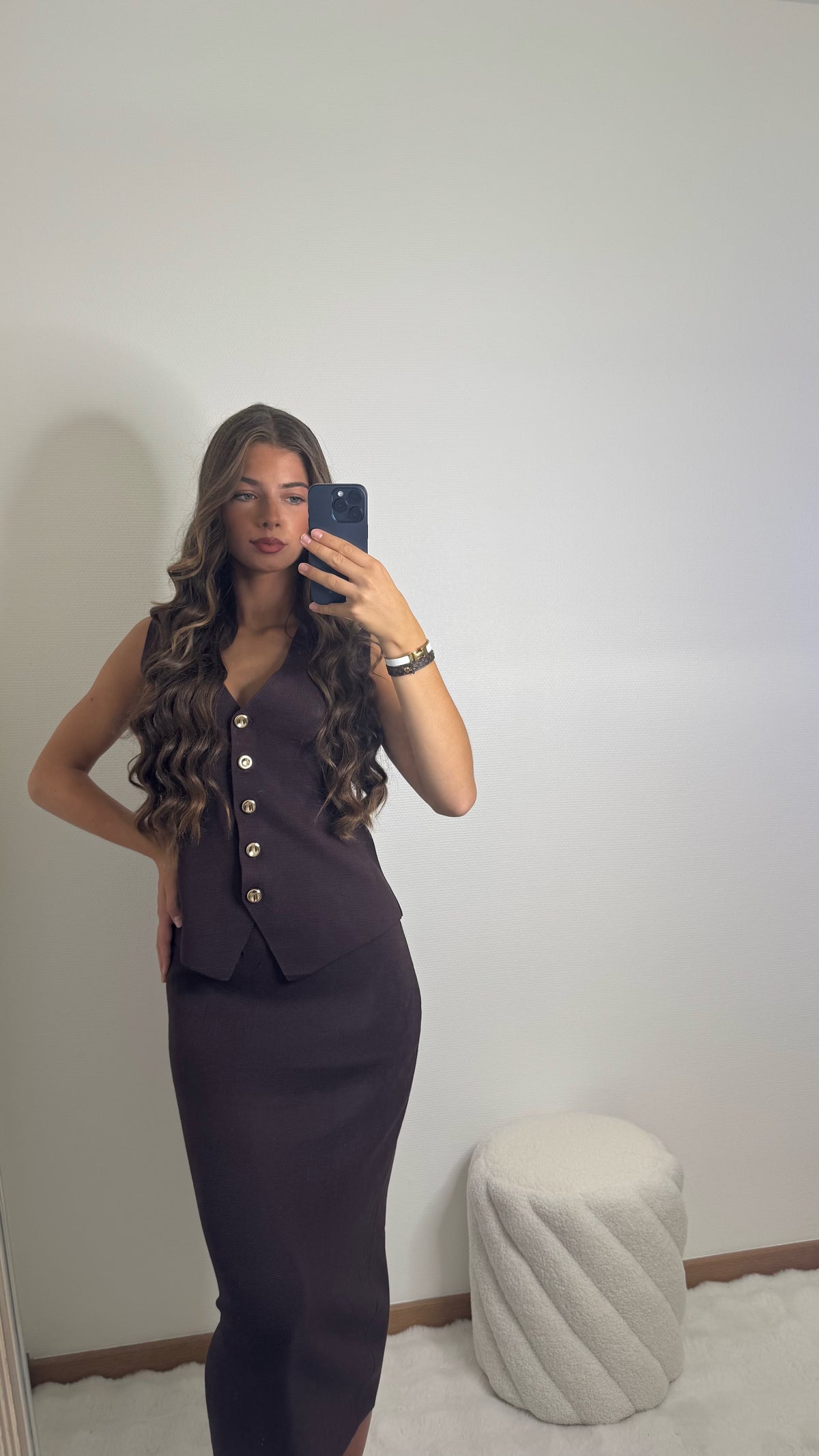 Ensemble Bouton Marron